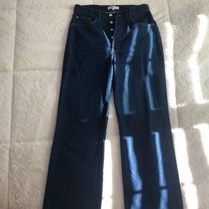 Re/Done Originals Dark Wash Wide Leg Crop